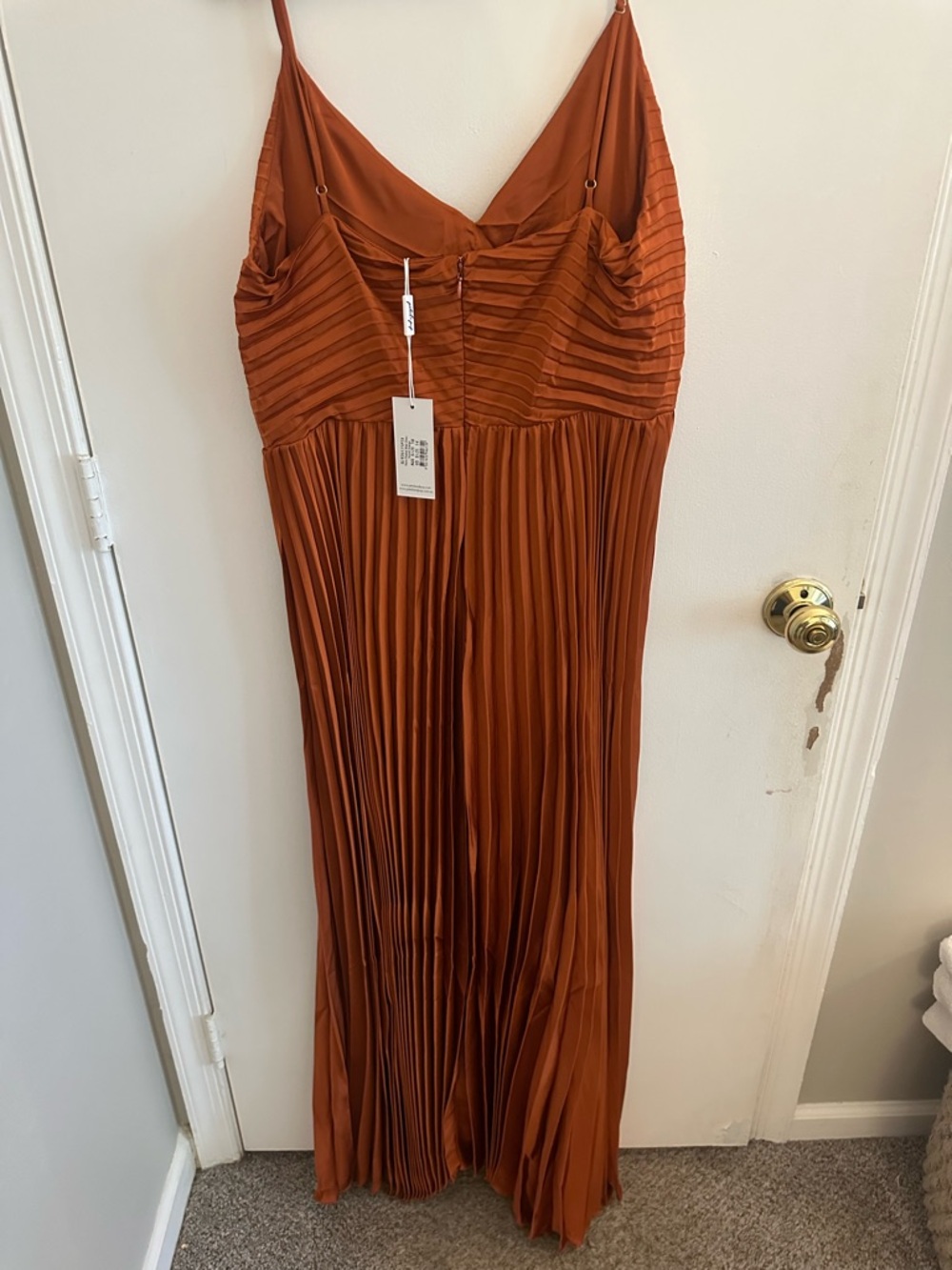 Petal & Pup Naria Women’s Pleated Maxi Dress with Ruched Bodice - Picture 8 of 11